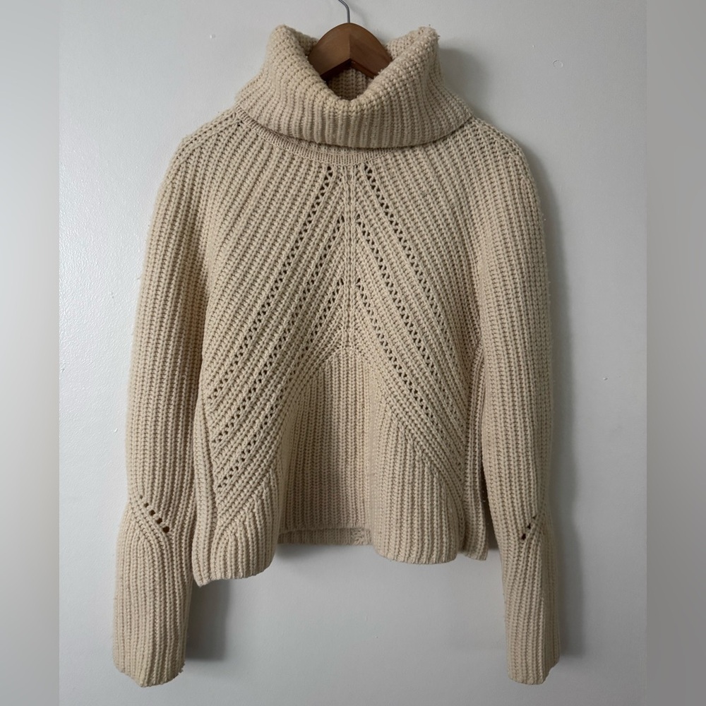 Rag & Bone M Cece Turtleneck Knit Cream Sweater - Picture 2 of 9